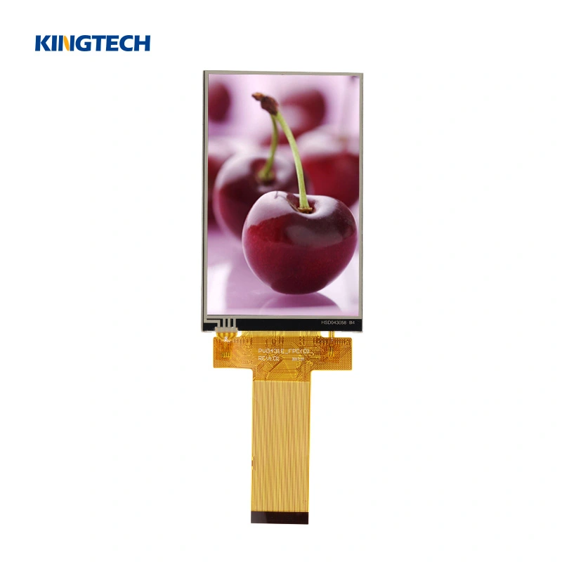 Tela LCD com ângulo de visão total de 4,3 polegadas com resolução 480x800
