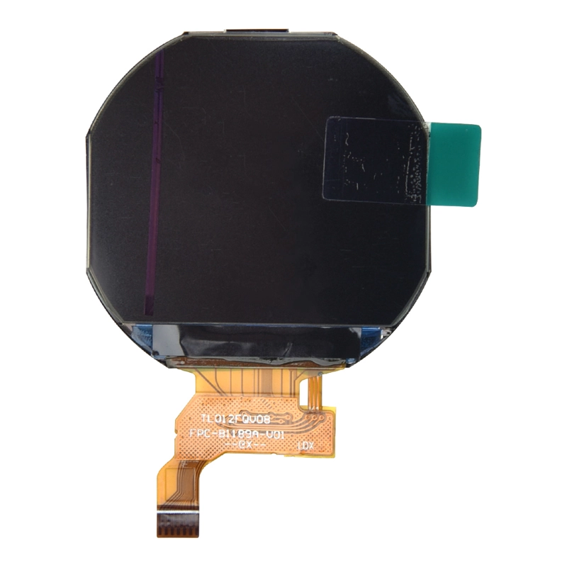 Visor LCD redondo com interface SPI de 1,22 polegadas com ângulo de visão completa 240x204