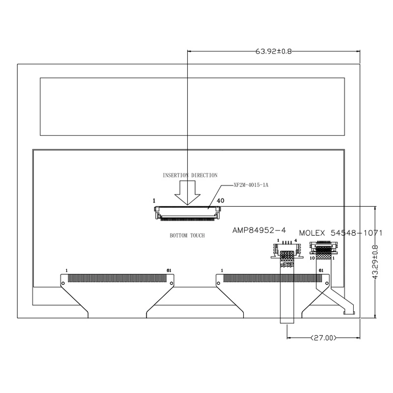 5,7 polegadas 640x480 TFT LCD Módulo de Exibição