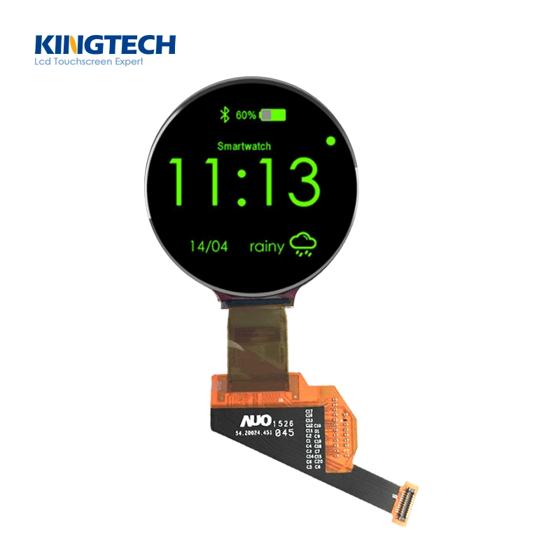 Tela super-fina redonda de 1,39 polegadas 400x400 AMOLED com tela multitoque e placa MIPI para HDMI